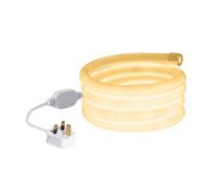 LEDKIA LIGHTING - Tira Neón LED Regulable 220V | 120 LED/m Circular 360 | IP67 para Interior/Exterior | Corte cada 100 cm | PVC duradero, Blanco Cálido, 2 m, Efecto madera
