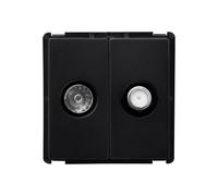 LEDKIA LIGHTING Toma TV + Satélite Negro