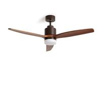 LEDKIA LIGHTING Ventilador de Techo con luz Silencioso DC Forest EVO Madera Oscura Mando a Distancia Grande (más de 20 m²) 132 cm Marrón