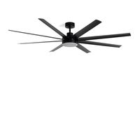 LEDKIA LIGHTING Ventilador de Techo con luz Silencioso DC Hidra XXL Negro Mando a Distancia Grande (más de 20 m²) 165 cm Negro