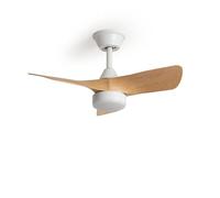 LEDKIA LIGHTING Ventilador de Techo con luz Silencioso DC Ventos Madera Mando a Distancia Pequeña (hasta 10 m²) 76 cm Blanco