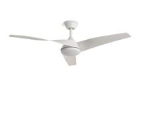 LEDKIA LIGHTING Ventilador de Techo Eubea Blanco con Luz LED CCT 1440 lm, Motor DC 30W Silencioso y Eficiente, 3 Aspas Curvas, 6 Velocidades, 132 cm, Mando a Distancia, idela para Estancias Grandes