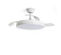 LEDKIA LIGHTING Ventilador de Techo Kaios Blanco con Luz LED CCT 2560 lm, Motor DC 30W Silencioso y Eficiente, Aspas Retráctiles, 6 Velocidades, 106 cm, Mando a Distancia, Salón y Dormitorio 10-20 m²