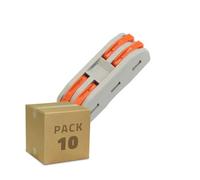 LEDKIA Pack 10 Conectores Rápidos 2 Entradas y 2 Salidas SPL-2 para Cable E