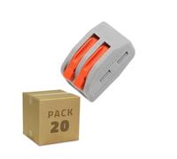 LEDKIA Pack 20 Conectores Rápidos 2 Entradas PCT-212 para Cable Eléctrico d