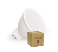 LEDKIA Pack 5 Bombillas LED GU5.3 6W 550 lm MR16 No Flicker 4000K Blanco Ne