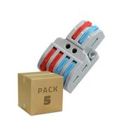 LEDKIA Pack 5 Conectores Rápidos 2 Entradas 4 Salidas SPL-42 para Cable Elé