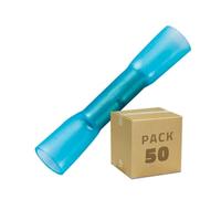LEDKIA Pack 50 Unidades Terminal de Empalme Termoretráctil BHT 2 Azul