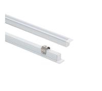 LEDKIA Perfil Aluminio Empotrable 2m para Tira LED hasta 6 mm Blanco 2 m Tr