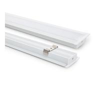 LEDKIA Perfil Aluminio Empotrable para Tiras LED hasta 31 mm Blanco 2 m Bla
