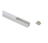 LEDKIA Perfil Aluminio Superficie para Tira LED hasta 13 mm Aluminio 2 m Bl