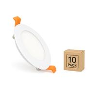 LEDKIA Placa LED 12W Circular SuperSlim Corte Ø 155 mm (Pack 10) 5000K Blan