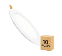 LEDKIA Placa LED 15W Circular SuperSlim Corte Ø 170 mm (Pack 10) 3000K Bla