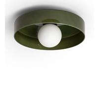 LEDKIA Plafón de Techo Cristal Elva S Verde | Ideal para Cocina, Comedor, Habitación