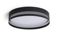 LEDKIA Plafón de Techo LED 40W Acero Saska L Negro Mate