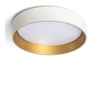 LEDKIA Plafón LED 20W Circular Metal Ø450 mm CCT Seleccionable Broadway Bla | CCT | 1600 lm nergética | Diámetro 450 mm
