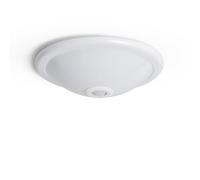 LEDKIA Plafón LED Techo 2x E27 Circular con Sensor de Movimiento PIR y Crep | 2 Casquillos E27 | Instalación en Superficie | Diseño Circular Blanco | No Incluye Bombillas | Ideal para Entradas