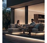 LEDKIA LIGHTING Tira LED Exterior Solar 3.7V DC 30LED/m 5m IP65 Ancho 8mm Corte cada 3cm 4000K Blanco Neutro