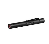 Ledlenser Linterna tipo bolígrafo LED P4X, 120 lúmenes, enfocable, duración lumínica de hasta 20h, carcasa metálica, haz de luz de 80m, clip de fijación, funcionamiento con 2 pilas AAA, incl. pilas