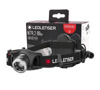 Ledlenser Linterna frontal LED H7R.2, recargable con batería de litio, utilizable también con 4 pilas AAA, 300 lúmenes, regulación gradual, haz de luz de 160 m, luz trasera roja, cable de carga USB,