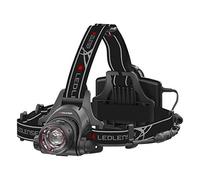 Ledlenser Linterna frontal LED H14R.2, batería de litio recargable, 1000 lúmenes, utilizable también con 4 pilas AA, enfocable, regulación gradual, 300 m, luz trasera roja, cable de carga USB
