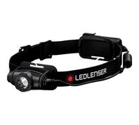 Ledlenser Linterna frontal LED H5 Core, 350 lúmenes, impermeable IP67, enfocable, giratoria, regulación gradual, funcionamiento con 2 pilas AA, haz de luz de 160m, incluye pilas, Headlamp