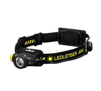 Ledlenser Linterna frontal H5R Work Robust — 500 lm, recargable, IP67, 200 m, carga magnética USB