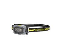 Ledlenser HF4R - Linterna frontal recargable de 500 lúmenes, 80 CRI, foco enfocable a luz de inundación, impermeable, luz roja frontal y opción de montaje en casco, brillante, versátil para trabajo y