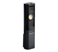 Ledlenser iW5R Work Lámpara de Inspección COB Recargable, 300lm, IP54, 168g | Haz focalizado y haz amplio, hasta 6h de autonomía, gancho y base magnética, 6600K, ideal para talleres
