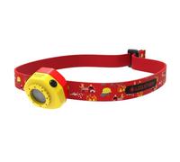Ledlenser KIDLED4R - Linterna frontal para niños recargable, 3 colores LED, rojo bombero, ligera, función de apagado automático, clip para mochila - Ideal para leer, acampar, regalo para niños