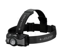 Ledlenser Linterna Frontal LED para Exteriores MH7, Negro/Gris, Recargable con batería, 600 lúmenes, enfocable, duración lumínica de hasta 60h, luz roja, con 2 Pilas AA, Bloqueo de Transporte