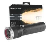 Ledlenser Linterna de bolsillo LED para exteriores MT14, batería de litio 26650 recargable, 1000 lúmenes, enfocable, haz de luz de 320m, duración lumínica de hasta 192h, interruptor frontal