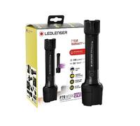 Ledlenser P7R Work UV - LED recargable con linterna UV auxiliar, superbrillante 1200 lúmenes, resistente al agua, detección de manchas, linterna UV 365 nm, linterna de búsqueda profesional, batería de