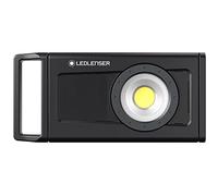 Ledlenser Proyector de construcción LED iF4R music, recargable, inalámbrico, IP54, 2500 lúmenes, altavoz Bluetooth, soporte flexible con imán, soporte para trípode, luz de proyector