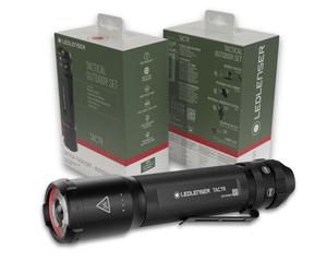 Ledlenser TAC7R Outdoor set- Linterna táctica recargable LED 3200lm, 10 modos incl. RGB, estroboscópico, tecnología multilente, alcance 370m, impermeable, USB-C - Policía, seguridad y fuerzas armadas