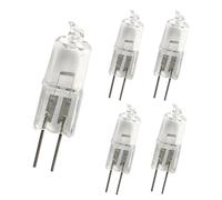 LEDLOCLB Bombilla halógena G4 de 6 V, 5 W, 10 W, 20 W, 30 W, 40 W, blanco cálido de 2700 K, alto CRI, para iluminación de paisajes y luces colgantes (5 unidades/6 V, 5 W)
