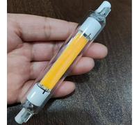 LEDLOCLB Foco LED R7S De Alta Potencia, 2 Uds., 78mm, 118mm, 30W, 40W, 110V, 220V, Bombilla COB, Tubo De Vidrio, Lámparas Halógenas De Repuesto,Blanco Frio,40W 118mm