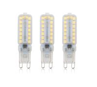 LEDLOCLB Mini lámpara G9led Bead, bombilla de carcasa de ópalo regulable de 220v 3w 5w 7w, apta para iluminación doméstica 5 piezas (7W transparente/neutro blanco (4000-4500K))