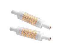 LEDLOCLB R7S LED Bulb 78mm 5W, Ceramic Body with 60pcs 2835 SMD Chips,Dimmable,Good Heat Dissipation,for Flood Light Landscape Work Lamp(78MM 230V 5W 2pcs/Natural White 4000K)