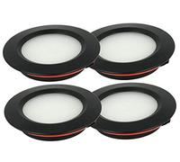 LEDLUX 4 Piezas Mini Led Downlight Redondo Delgado 3W DC 12V 24V Agujero 50mm Para Luces Cocina Baño Camper (Negro, 6000K)