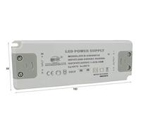 Ledlux CV8240 - Alimentador transformador CV 40 W 24 V 1,67 A Super Slim Solo 19 mm de grosor (40W 24V)