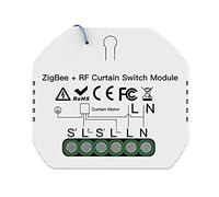 LEDLUX - Módulo para persianas, 3 en 1, con botón de subida + mando a distancia RF 433 + ZigBee, compatible con Alexa y Google Home