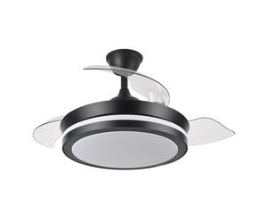 Ledme Ventilador de Techo con Luz LED y Mando 72W 91cm Negro Motor DC