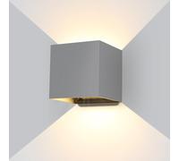 ledmo Aplique de Pared Interior/Exterior 20W Aplique Exterior Pared 3000K Blanco cálido Ángulo de haz Ajustable Gris Apliques Pared Led IP65 Impermeable