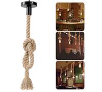 LEDMOMO 1M Vintage Cuerda de gruesa sola cabeza colgante de lámpara de cuerda luces colgantes para el restaurante del dormitorio Cafe Bar Decoración de estilo rural