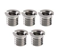 LEDMOMO Adaptador de Rosca del trípode de la cámara Convertir Adaptador de Tornillo de Tuerca 1/4"a 3/8" (5 Piezas)