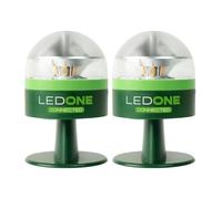 LEDONE Connected - Baliza V16 Homologada DGT con Geolocalizador. Luz Emergencia Coche Homologado DGT, Triángulo de Seguridad, Luz de Emergencia para Coche Homologada (2 Pack Ledone Eco)