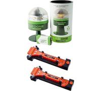 LEDONE Connected - Baliza V16 Homologada DGT, obligatoria para 2026 con SIM y Datos hasta 2038 + Amazon Basics Cortador de cinturón de seguridad y martillo rompecristales de emergencia, Paquete de 2