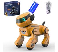 Ledovan Robot Perro Niños Juguete teledirigido, Tocar Interactivo, Perro robótico para niños de 3 a 12 años, regalos, programación inteligente para cantar y bailar (naranja)