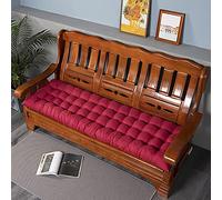 Ledph Colchoneta Banco Jardin, Cojines para Bancos de Madera Cojines para Palets, Colchon para Palets para Bancos de Jardín, Terraza o Balcón,Rojo,53x160cm